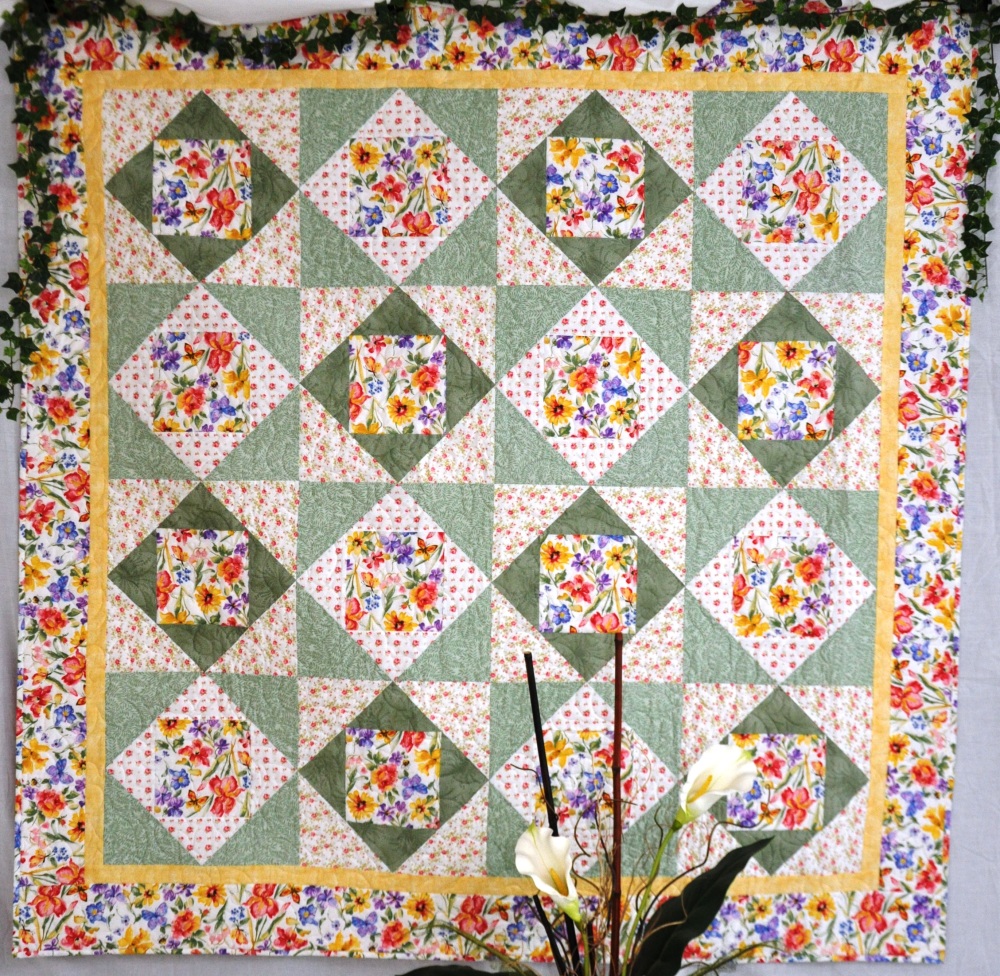 Floral Square In A Square Quilt