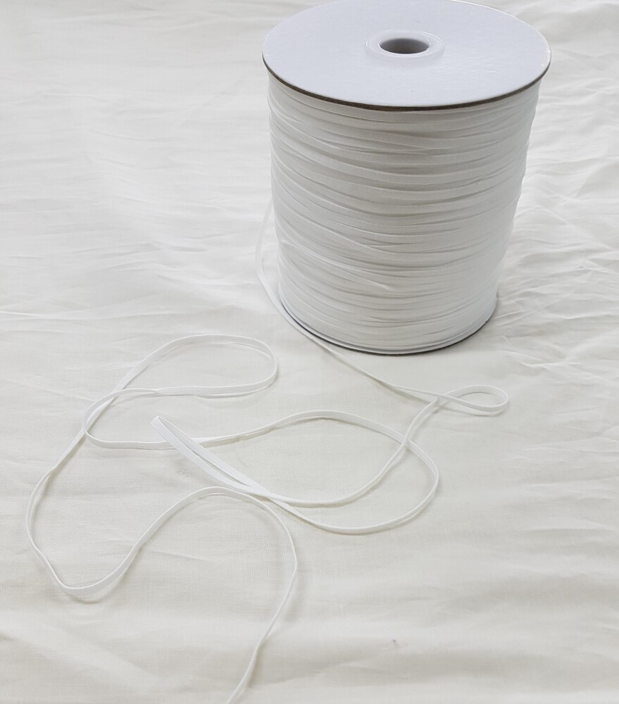 3 mm white elastic