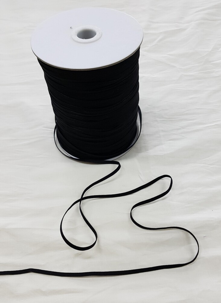 3 mm black elastic