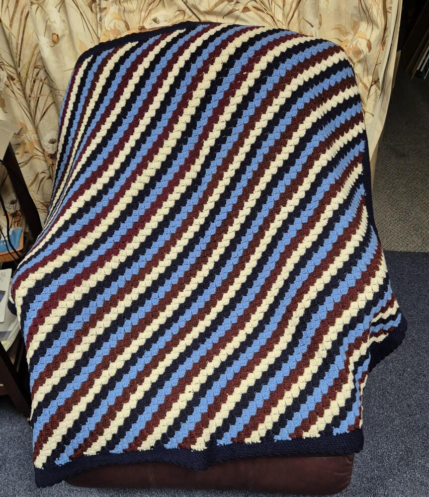 Diagonal Crochet Rug