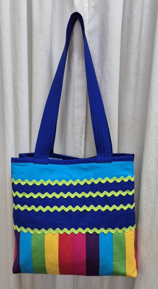 Bright Strippy Tote Bag 