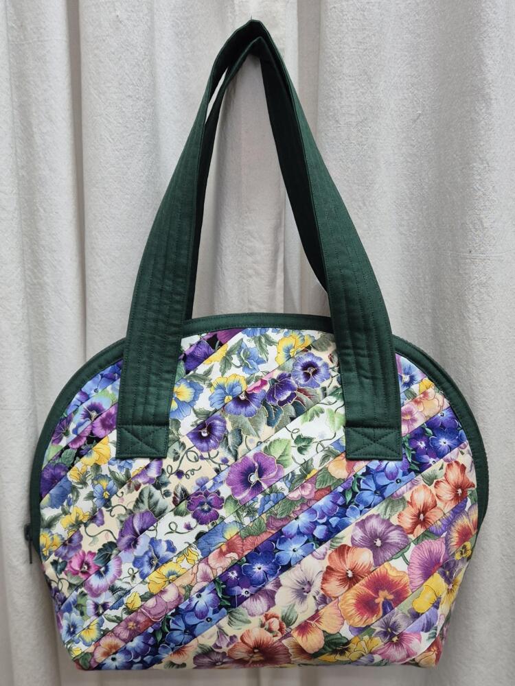 Pansy Half Moon Bag