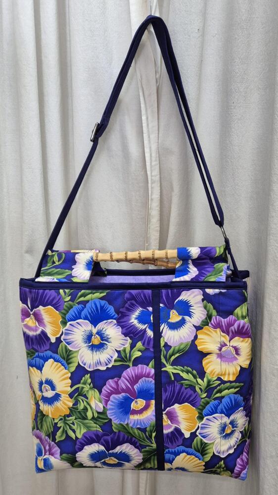 Blue Pansy Bag