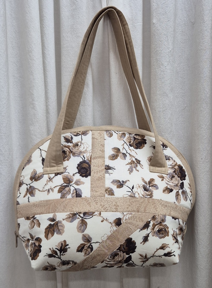 Beige Half Moon Bag 