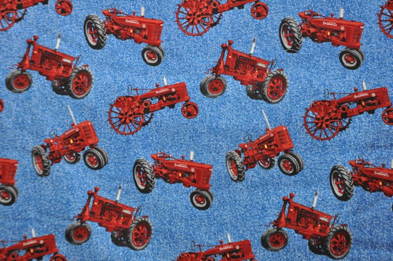 Old red tractors